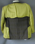chartreuse partial lining, 60s sharkskin suit coat