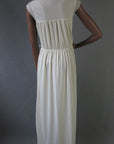 back view, 50s 60s long nightgown, plus size