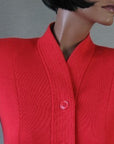 close up detail, neckline and shoulders of 40s style suit jacket
