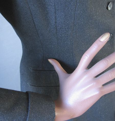 vintage 50s suit jacket arrow detail