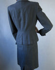 back view, 50s vintage skirt and jacket suit