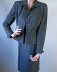 1950s vintage skirt suit with jacket open