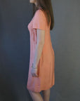 side view, vintage 60s empire waist shift dress