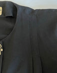 40s Vintage Cropped Jacket Braid Trimmed Asian Influenced Medium to Small VFG Pearl Art Sportswear