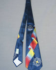 40s wide colorful necktie, blue red yellow