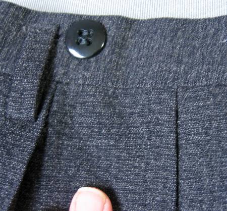 fabric detail men's 40s pleat front pants
