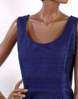 50s Purple Wiggle Dress Vintage 60s Sheath Wedding Guest Women's L/XL VFG