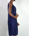 50s Purple Wiggle Dress Vintage 60s Sheath Wedding Guest Women's L/XL VFG