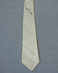 50s 60s vintage Mad Men ivory-color tie shield torch motif