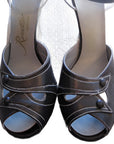 1950s open toe strappy slingback heels