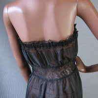 close up back view, lace cinderella style waist and elasticized strapless neckline