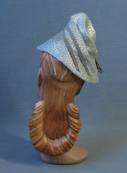 30s 40s Vintage Women's Hat Silver Whimsy Conical Assymetrical VFG