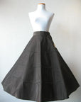 1950s full black taffeta skirt New Old Stock