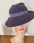 1930s brimmed women's fedora hat