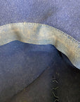 close up of discoloration to front hatband