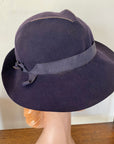 side view, 30s low crown sluch hat for women