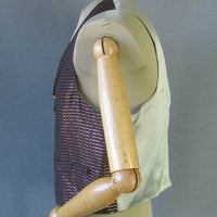 side view, vintage 1950s men's holiday vest