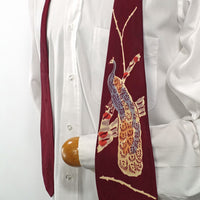another view of wide 40s peacock necktie