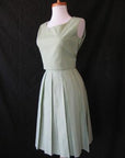 Women's Vintage 60s Crop Top Skirt Suit Mad Men Skirt Set Pleated Small VFG