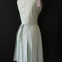 Women's Vintage 60s Crop Top Skirt Suit Mad Men Skirt Set Pleated Small VFG