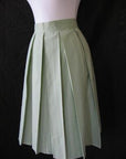 Women's Vintage 60s Crop Top Skirt Suit Mad Men Skirt Set Pleated Small VFG