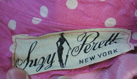 60s Suzy Perette vintage dress label