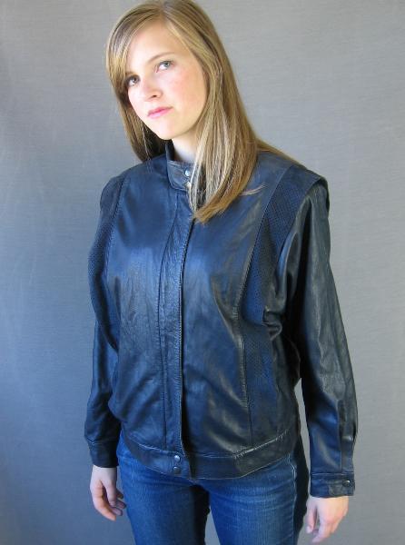 80s Michael Jackson inspired leather cafe racer jacket