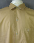closer view, collar and pocket of vintage 60s shirt, harvest gold