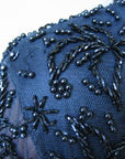 Women's 60s Cocktail Dress Vintage Fully Beaded Elsie Tu Hong Kong Medium VFG