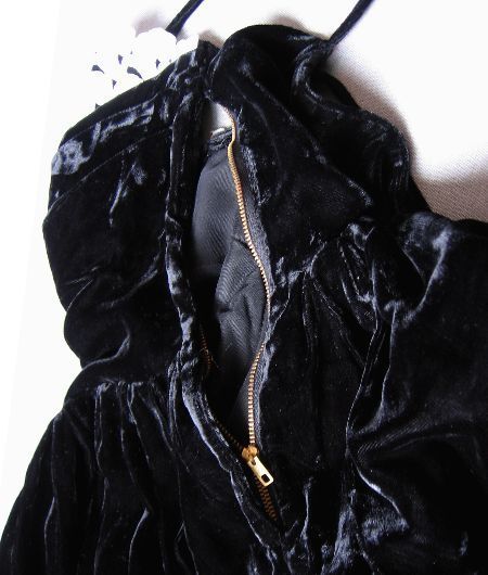 side seam zipper, 50s shelf bust evening gown