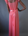 back view, 50s Vanity Fair coral pink nightie