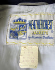 50s Rockabilly Jacket Mens Work Vintage Casual Navy Blue M/L Weathercrest VFG