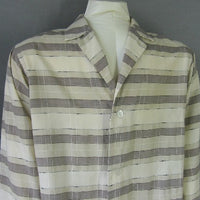 1950s vintage novelty plaid pajama shirt