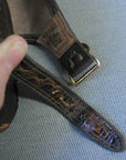 closeup of slingback strap and buckle