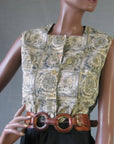 vintage 1950s sleeveless summer blouse