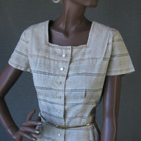 Women's 50s Dress by Wildman Peekaboo Embroidered Summer Vintage Medium VFG