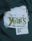 70s green maxidress label, This Is Yours San Francisco