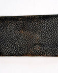 Antique Coin Purse Black Distressed Leather Vintage VFG