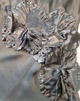 Early 30s Evening Gown Bias Cut Long Dress Black Satin Old Hollywood Small VFG
