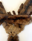 Vintage Fur Pelt Stole Wrap Shawl Brown Marten or Mink 3 Pelts VFG