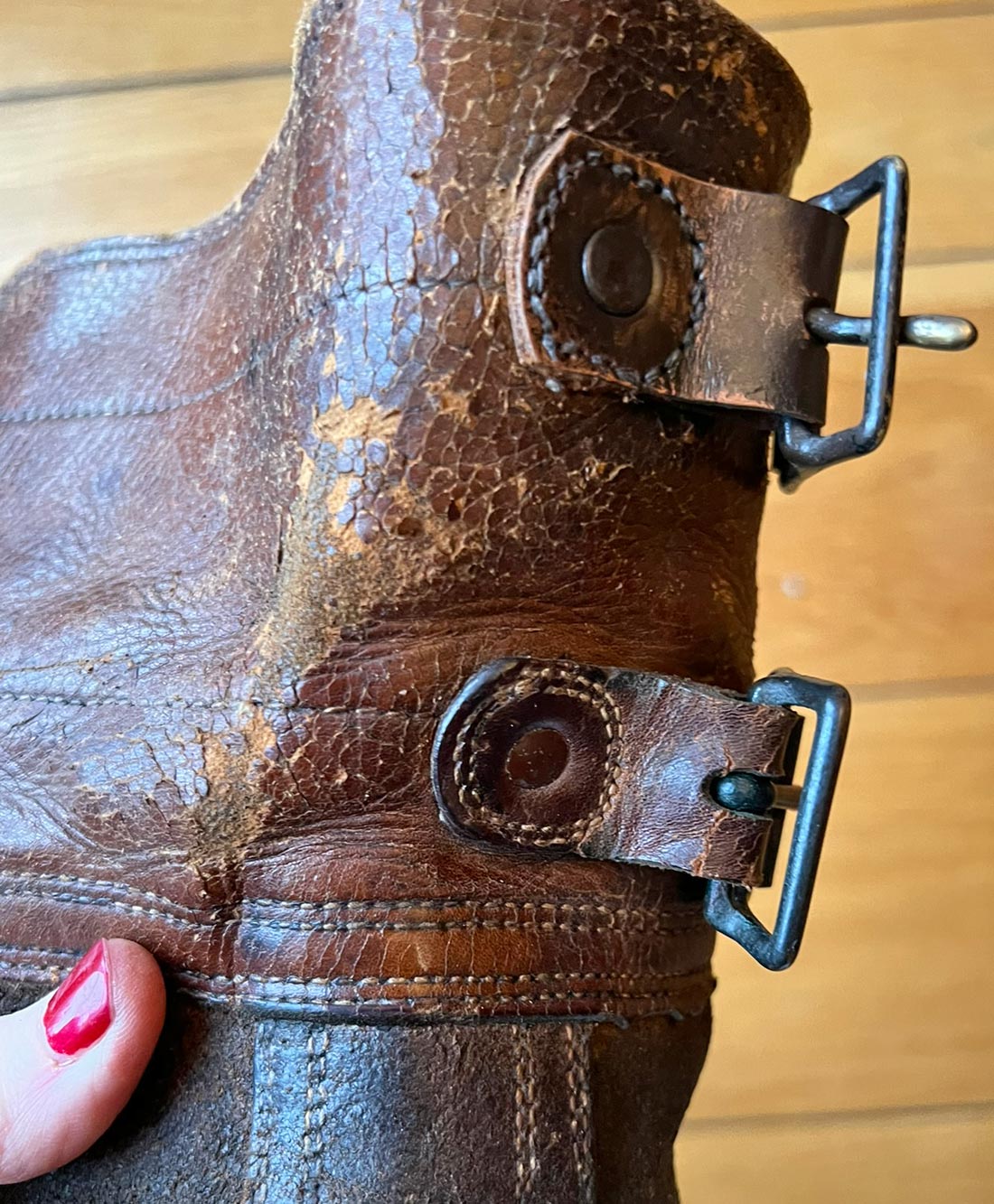 M43 Men's Vintage Army Boots Double Buckle WW2 40s 9D