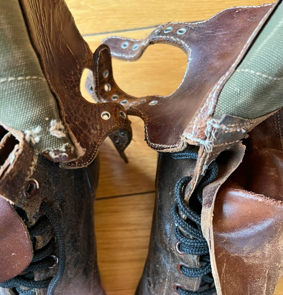 M43 Men's Vintage Army Boots Double Buckle WW2 40s 9D