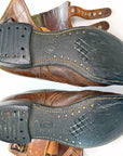 M43 Men's Vintage Army Boots Double Buckle WW2 40s 9D