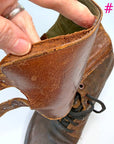 M43 Men's Vintage Army Boots Double Buckle WW2 40s 9D