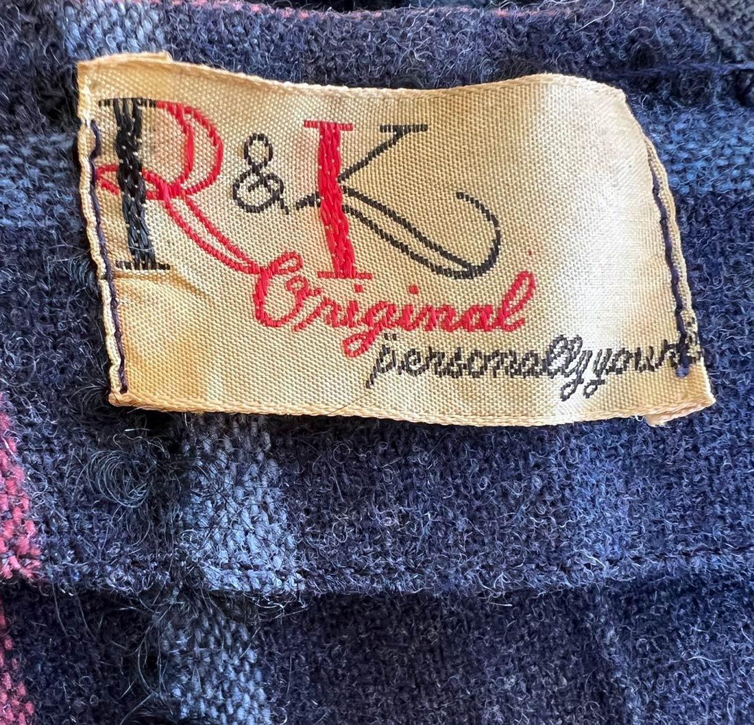 50s Vintage Day Dress Novelty Plaid Diagonal 60s Jewel Tones Small R&amp;K Originals VFG