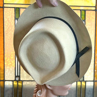 70s Vintage Classic Panama Hat M/L Men's Women's Straw Fedora Unisex VFG