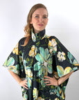 70s Caftan Vintage Mega Floral Jersey Alice of California VFG