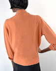 Vintage 50s Cashmere Pullover Sweater Henley Collar M/L Altmann Peach VFG
