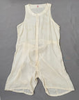 20s Vintage Silk Union Suit Summer Onesie Antique Edwardian As Is Bullock & Jones VFG