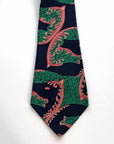 40s Wide Necktie Op Art Vintage Escher-Style Horses Novelty Print Barney's Chicago VFG